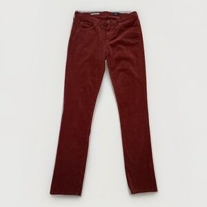 AG Adriano Goldschmied Women's The Stevie Slim Straight Corduroy Pants Size 29R